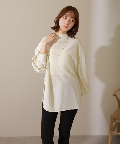 LAULEN(ローレン)の「2way volume sleeve blouse /2way バックボタン ボリュームスリーブ ブラウス(シャツ/ブラウス・レディース・ブラック/アイボリー/ホワイト・FREE)」の10枚目の写真