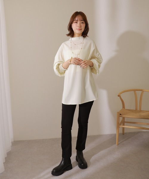 LAULEN(ローレン)の「2way volume sleeve blouse /2way バックボタン ボリュームスリーブ ブラウス(シャツ/ブラウス・レディース・ブラック/アイボリー/ホワイト・FREE)」の14枚目の写真