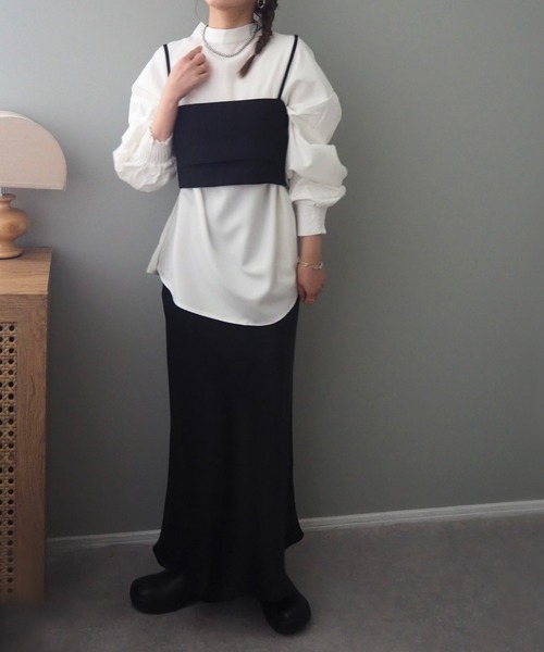 LAULEN(ローレン)の「2way volume sleeve blouse /2way バックボタン ボリュームスリーブ ブラウス(シャツ/ブラウス・レディース・ブラック/アイボリー/ホワイト・FREE)」の16枚目の写真