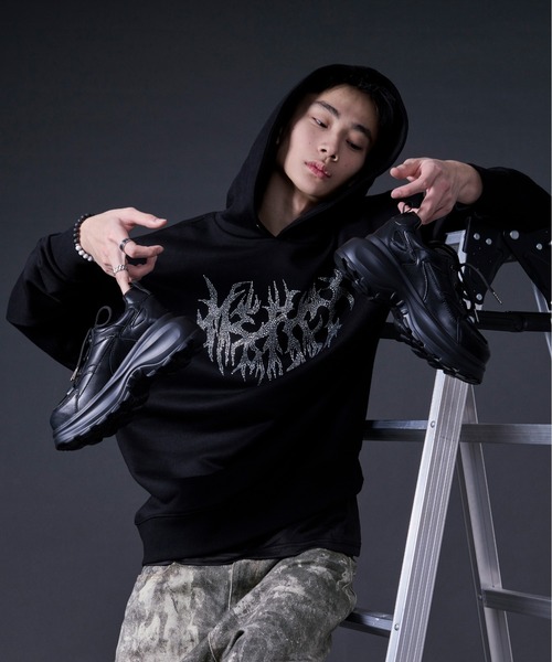 Ellno Loset(エルノロゼット)の「ボリュームソールハトメスニーカー(スニーカー・メンズ・ブラック・X-SMALL/SMALL/MEDIUM/LARGE/X-LARGE)」の21枚目の写真