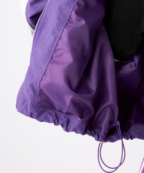 Kappa(カッパ)の「ショート丈 ナイロントラックジャケット(ナイロンジャケット・レディース・パープル/ブラック・SMALL/MEDIUM/LARGE)」の20枚目の写真