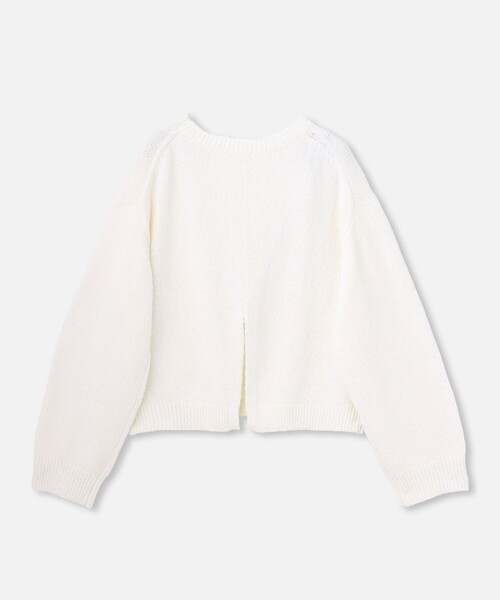 allureville（アルアバイル）の「エアリーループバックスリットプルオーバー（ニット/セーター・レディース・ネイビー/オフホワイト/イエロー・2）」の4枚目の写真