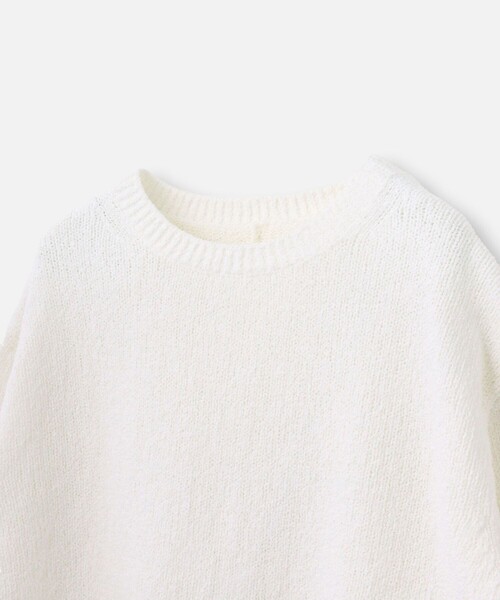 allureville（アルアバイル）の「エアリーループバックスリットプルオーバー（ニット/セーター・レディース・ネイビー/オフホワイト/イエロー・2）」の5枚目の写真