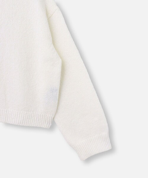 allureville（アルアバイル）の「エアリーループバックスリットプルオーバー（ニット/セーター・レディース・ネイビー/オフホワイト/イエロー・2）」の6枚目の写真