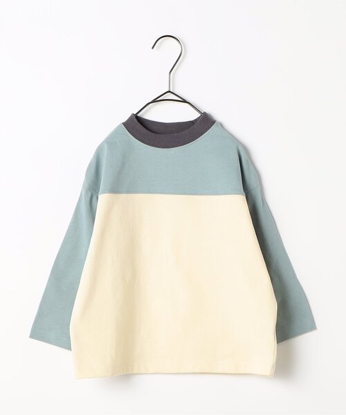 p.premier（ピードットプルミエ）の「【ジュニア対応】イロチ買いしたいフットボール切替長袖Tシャツ（Tシャツ/カットソー・キッズ・ダークグリーン/チャコール/ブラウン/グリーン/ブルー・110/100/140/130/120/90/80）」の5枚目の写真