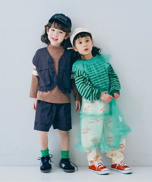 p.premier（ピードットプルミエ）の「【ジュニア対応】イロチ買いしたいフットボール切替長袖Tシャツ（Tシャツ/カットソー・キッズ・ダークグリーン/チャコール/ブラウン/グリーン/ブルー・110/100/140/130/120/90/80）」の9枚目の写真