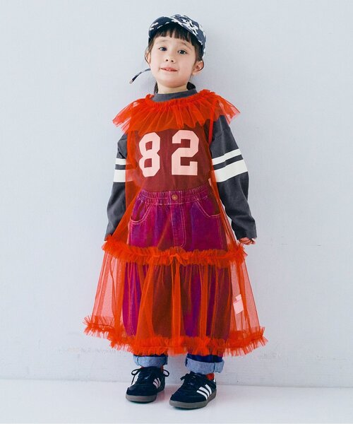 p.premier（ピードットプルミエ）の「【ジュニア対応】イロチ買いしたいフットボール切替長袖Tシャツ（Tシャツ/カットソー・キッズ・ダークグリーン/チャコール/ブラウン/グリーン/ブルー・110/100/140/130/120/90/80）」の10枚目の写真