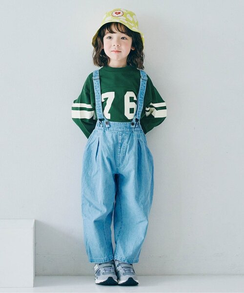 p.premier（ピードットプルミエ）の「【ジュニア対応】イロチ買いしたいフットボール切替長袖Tシャツ（Tシャツ/カットソー・キッズ・ダークグリーン/チャコール/ブラウン/グリーン/ブルー・110/100/140/130/120/90/80）」の11枚目の写真