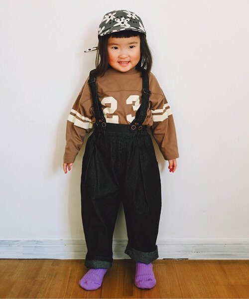 p.premier（ピードットプルミエ）の「【ジュニア対応】イロチ買いしたいフットボール切替長袖Tシャツ（Tシャツ/カットソー・キッズ・ダークグリーン/チャコール/ブラウン/グリーン/ブルー・110/100/140/130/120/90/80）」の13枚目の写真