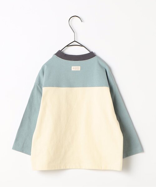 p.premier（ピードットプルミエ）の「【ジュニア対応】イロチ買いしたいフットボール切替長袖Tシャツ（Tシャツ/カットソー・キッズ・ダークグリーン/チャコール/ブラウン/グリーン/ブルー・110/100/140/130/120/90/80）」の20枚目の写真