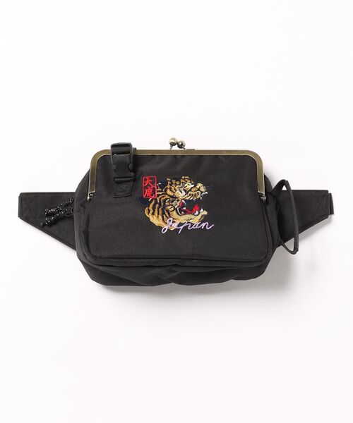 カヤ】刺しジャンがま口ボディバッグ（ボディバッグ/ウエストポーチ