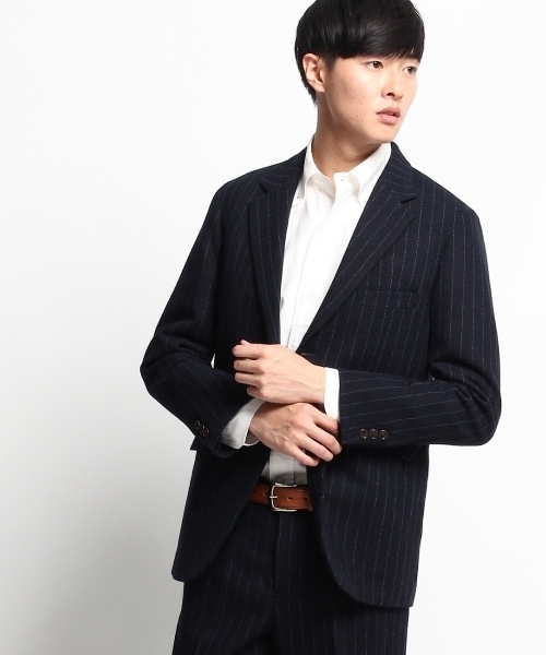 THE SHOP TK (ザ ショップ ティーケー )の「ストライプツイードジャケット(テーラードジャケット・メンズ・グレー/ブルー・02/04/03)」の3枚目の写真