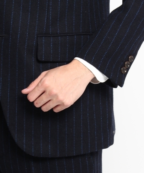 THE SHOP TK (ザ ショップ ティーケー )の「ストライプツイードジャケット(テーラードジャケット・メンズ・グレー/ブルー・02/04/03)」の7枚目の写真