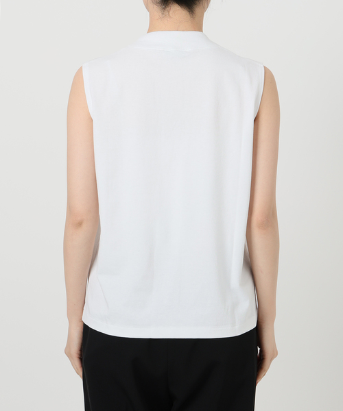 ATON(エイトン)の「ATON(エイトン)MOCKNECK SLEEVELESS PULLOVER KKAGGM0113(Tシャツ/カットソー・レディース・ホワイト/ブラック・SMALL)」の17枚目の写真