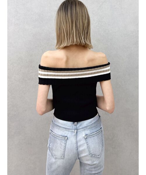 GYDA オフショルニット チャコール 新品未使用 セール】SymmetryGYDAオフショルニットトップス（Tシャツ