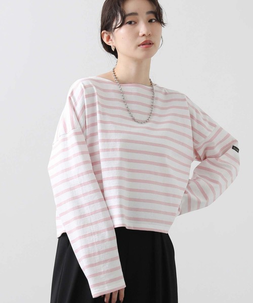 LEMINOR（ルミノール）の「ルミノアボーダーショートカットソー（Tシャツ/カットソー・レディース・ホワイト×ブラウン/ホワイト×ピンク・FREE）」の17枚目の写真