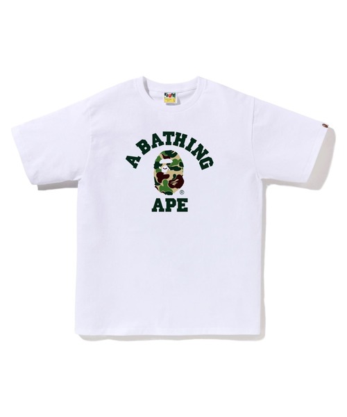 A BATHING APE（アベイシングエイプ）の「ABC CAMO COLLEGE TEE（Tシャツ/カットソー・メンズ・ブラック×ピンク/ブラック×ブルー/ホワイト×ピンク/ブラック×グリーン/ホワイト×グリーン/ホワイト×ブルー・SMALL/X-LARGE/XXX-LARGE/XX-LARGE/MEDIUM/LARGE）」の2枚目の写真