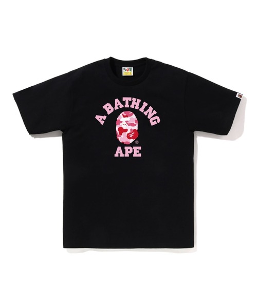 A BATHING APE（アベイシングエイプ）の「ABC CAMO COLLEGE TEE（Tシャツ/カットソー・メンズ・ブラック×ピンク/ブラック×ブルー/ホワイト×ピンク/ブラック×グリーン/ホワイト×グリーン/ホワイト×ブルー・SMALL/X-LARGE/XXX-LARGE/XX-LARGE/MEDIUM/LARGE）」の6枚目の写真