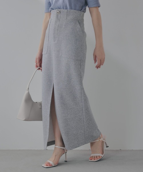 ECREL（エクレール）の「ハイウエストタイトスカート（スカート・レディース・グレー/ブラック・FREE）」の6枚目の写真