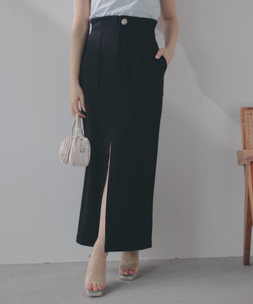 ECREL（エクレール）の「ハイウエストタイトスカート（スカート・レディース・グレー/ブラック・FREE）」の12枚目の写真