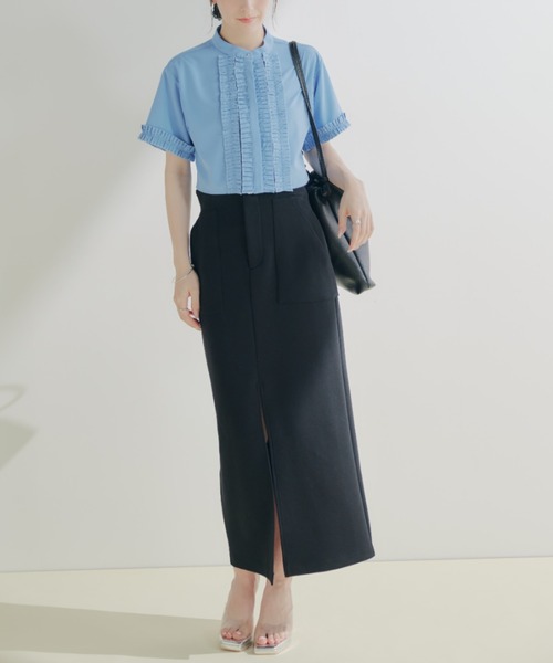 ECREL（エクレール）の「ハイウエストタイトスカート（スカート・レディース・グレー/ブラック・FREE）」の7枚目の写真