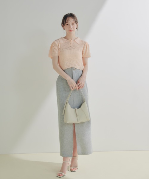 ECREL（エクレール）の「ハイウエストタイトスカート（スカート・レディース・グレー/ブラック・FREE）」の17枚目の写真