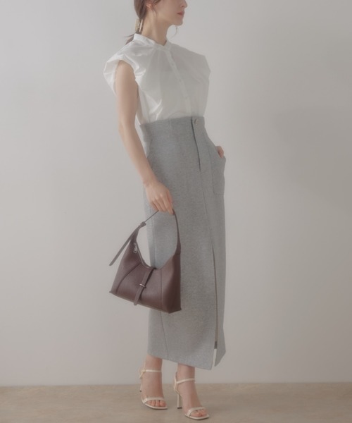 ECREL（エクレール）の「ハイウエストタイトスカート（スカート・レディース・グレー/ブラック・FREE）」の19枚目の写真