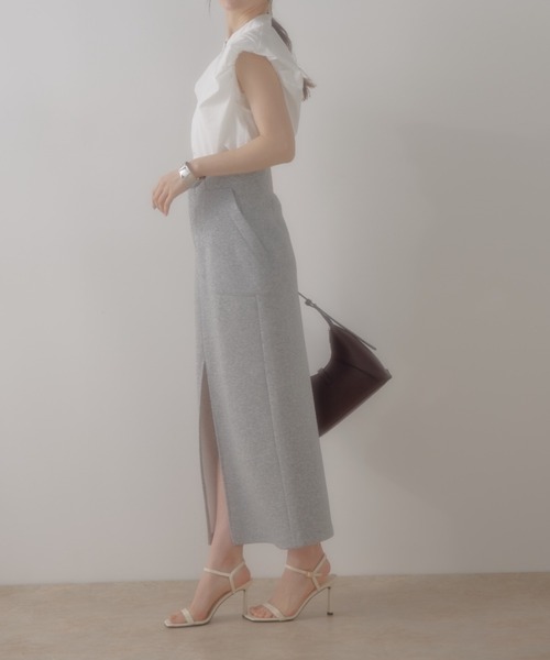 ECREL（エクレール）の「ハイウエストタイトスカート（スカート・レディース・グレー/ブラック・FREE）」の18枚目の写真