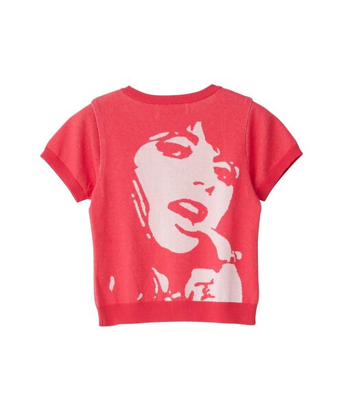 HYSTERIC GLAMOUR(ヒステリックグラマー)の「TEMPTATION GIRLプレーティング チビプルオーバー(ニット/セーター・レディース・ピンク/ブラック・FREE)」の3枚目の写真