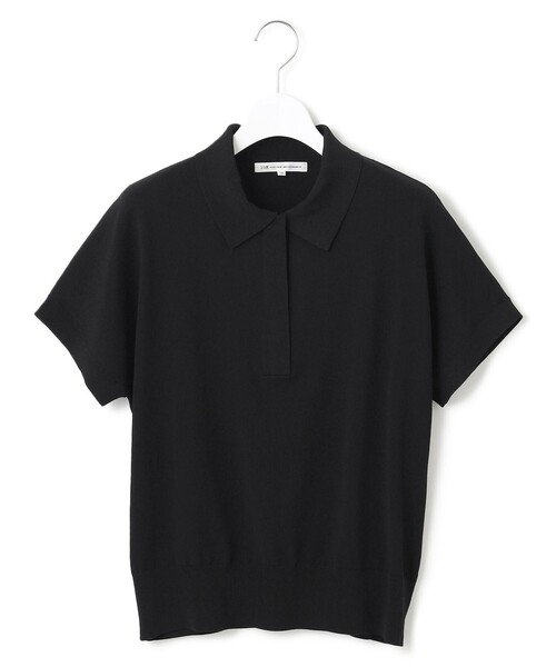 23区 S(ニジュウサンクチイサイサイズ)の「【洗える】レーヨンポリエステルストレッチ フレンチスリーブ ポロニット(ニット/セーター・レディース・ブラック系/ダークグリーン系/ベージュ系・32)」の12枚目の写真