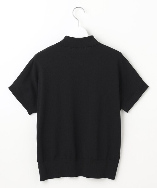 23区 S(ニジュウサンクチイサイサイズ)の「【洗える】レーヨンポリエステルストレッチ フレンチスリーブ ポロニット(ニット/セーター・レディース・ブラック系/ダークグリーン系/ベージュ系・32)」の13枚目の写真