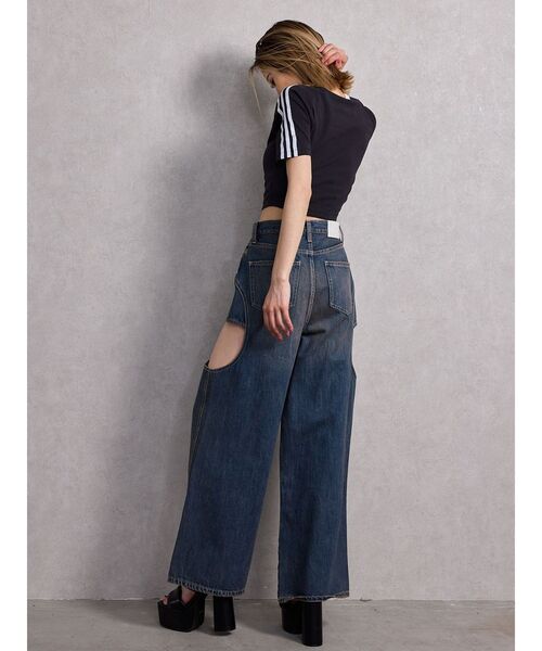 adidas Originals(アディダスオリジナルス)の「adidas oroginals 3S BABY TEE(Tシャツ/カットソー・レディース・オフホワイト/ブラック・MEDIUM)」の11枚目の写真