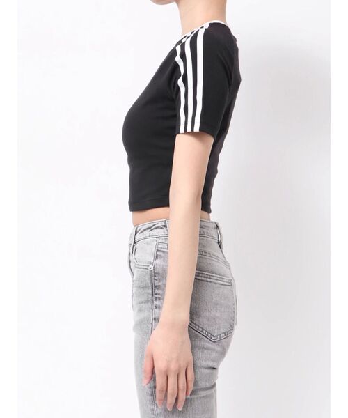 adidas Originals(アディダスオリジナルス)の「adidas oroginals 3S BABY TEE(Tシャツ/カットソー・レディース・オフホワイト/ブラック・MEDIUM)」の17枚目の写真