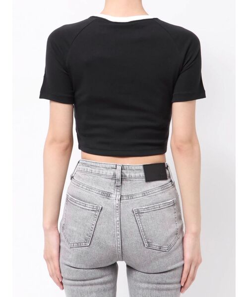 adidas Originals(アディダスオリジナルス)の「adidas oroginals 3S BABY TEE(Tシャツ/カットソー・レディース・オフホワイト/ブラック・MEDIUM)」の16枚目の写真