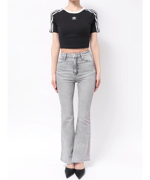 adidas Originals(アディダスオリジナルス)の「adidas oroginals 3S BABY TEE(Tシャツ/カットソー・レディース・オフホワイト/ブラック・MEDIUM)」の21枚目の写真