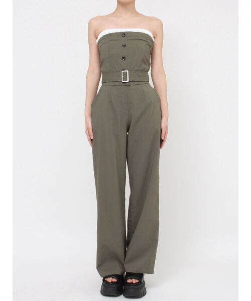 EVRIS(エヴリス)の「ベアオールインワン(つなぎ/オールインワン・レディース・アイボリー/カーキ/ブラック・SMALL/MEDIUM)」の19枚目の写真