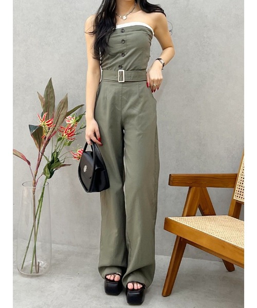 EVRIS(エヴリス)の「ベアオールインワン(つなぎ/オールインワン・レディース・アイボリー/カーキ/ブラック・SMALL/MEDIUM)」の11枚目の写真