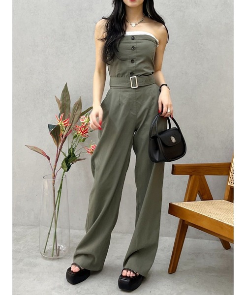 EVRIS(エヴリス)の「ベアオールインワン(つなぎ/オールインワン・レディース・アイボリー/カーキ/ブラック・SMALL/MEDIUM)」の12枚目の写真