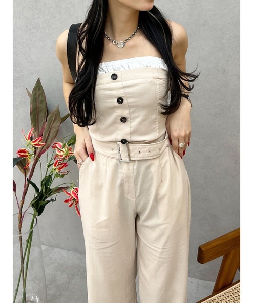 EVRIS(エヴリス)の「ベアオールインワン(つなぎ/オールインワン・レディース・アイボリー/カーキ/ブラック・SMALL/MEDIUM)」の9枚目の写真