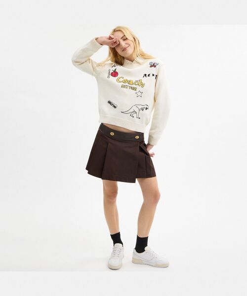 COACH(コーチ)の「スケッチ プリント クルーネック セーター・オーガニック コットン(ニット/セーター・レディース・ホワイト系その他・SMALL/MEDIUM)」の3枚目の写真