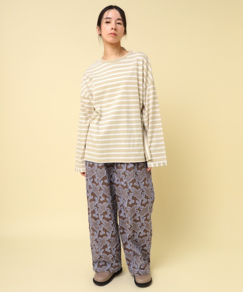 RNA-N(アールエヌエーエヌ)の「M2432 コットンボーダービッグロンT(Tシャツ/カットソー・レディース・ブラック系その他/ブラック×ホワイト/ベージュ系その他/ホワイト×イエロー・FREE)」の20枚目の写真