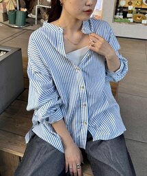 CIAOPANIC TYPY | リネンレーヨンバンドカラーシャツ(シャツ/ブラウス)