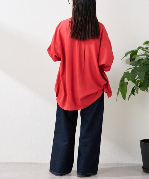 JOURNAL STANDARD バンドカラー プルオーバー リネン レーヨン レーヨンリネン バンドカラーシャツ（2234171）｜BARNEYS NEW