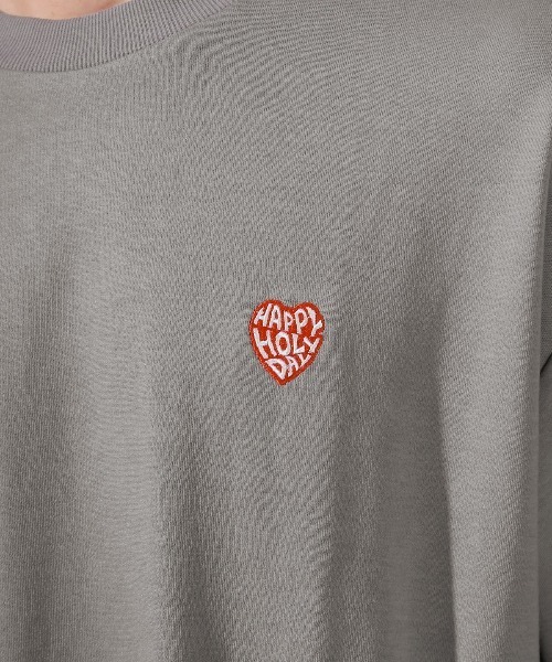 LUXSTYLE（ラグスタイル）の「ワンポイント刺繍入りロンT（Tシャツ/カットソー・メンズ・ネイビー/ホワイト/グレー/ブラック・L/XL/M）」の16枚目の写真