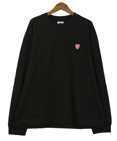 LUXSTYLE（ラグスタイル）の「ワンポイント刺繍入りロンT（Tシャツ/カットソー・メンズ・ネイビー/ホワイト/グレー/ブラック・L/XL/M）」の22枚目の写真