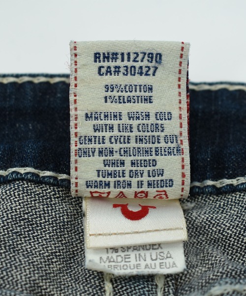 TRUE RELIGION（トゥルーレリジョン）の「【ヴィンテージ古着】Y2K TRUE RELIGION デザイン スリム デニムパンツ（デニムパンツ・メンズ・ブルー・MEDIUM）」の7枚目の写真