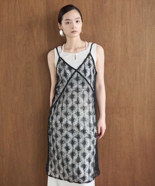 AIC.（エーアイシー）の「クロスデザインリブトップス（タンクトップ・レディース・アイボリー/ブラック・FREE）」の8枚目の写真