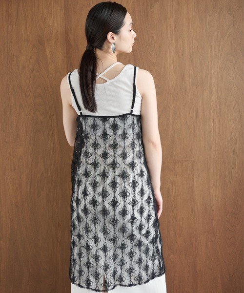 AIC.（エーアイシー）の「クロスデザインリブトップス（タンクトップ・レディース・アイボリー/ブラック・FREE）」の10枚目の写真