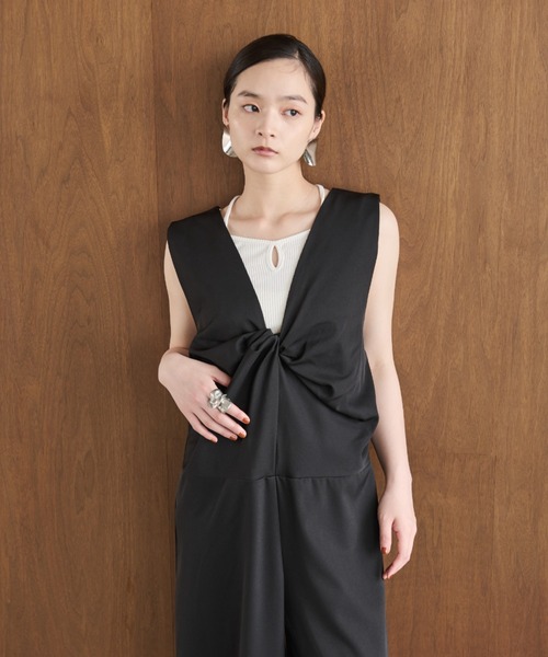 AIC.（エーアイシー）の「クロスデザインリブトップス（タンクトップ・レディース・アイボリー/ブラック・FREE）」の17枚目の写真