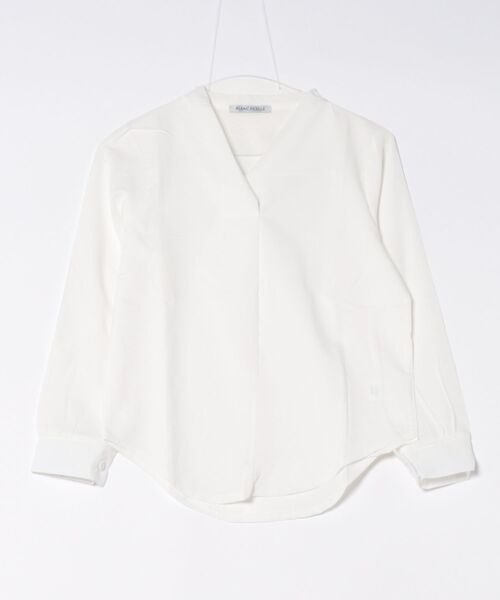 BLANC FICELLE(ブランフィセル)の「Vネックブラウス(シャツ/ブラウス・レディース・ホワイト/ブラック・M/L/S)」の4枚目の写真